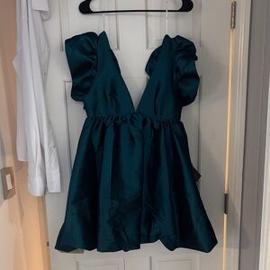 Lulu's Deep Teal Mini Dress